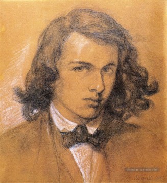  Gabriel Peintre - Autoportrait préraphaélite Brotherhood Dante Gabriel Rossetti